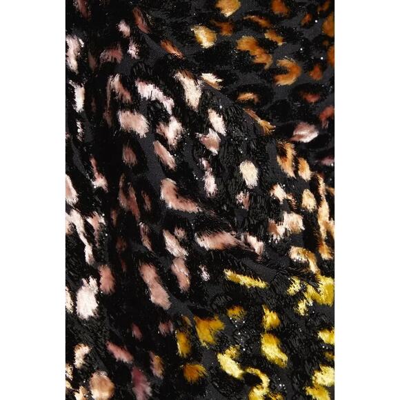IRO Paris Mielan Leopard Print Velvet Mini Dress Multicolor Size 36 NWT - Picture 4 of 8